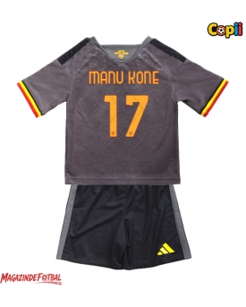 AS Roma Manu Kone #17 Echipament de Fotbal Replică 2026-27 Copii Treilea (+ Șorturi)